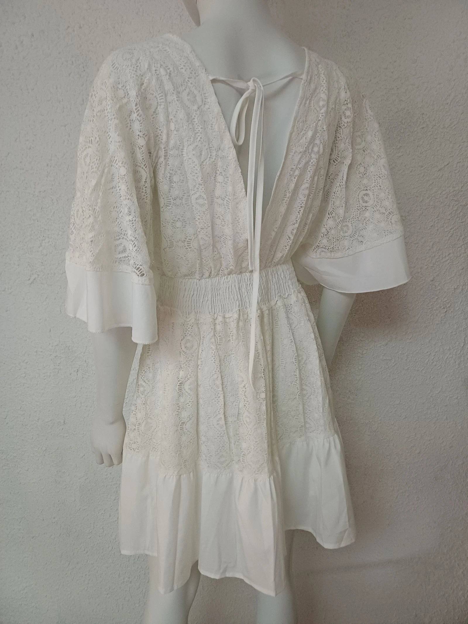 Linda robe estilo boêmio tom creme com rendas - 38 – photo 5